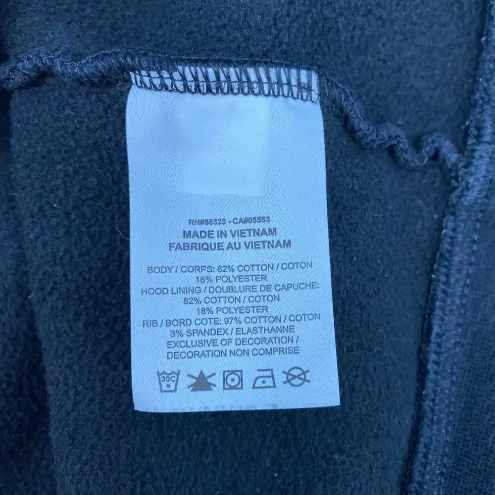 Jordan Black Cotton-Polyester Basic Hoodie | Men’s Size L